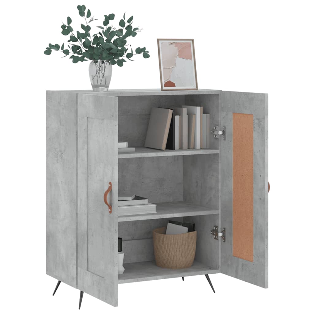Komoda siva boja betona 69,5x34x90 cm od konstruiranog drva