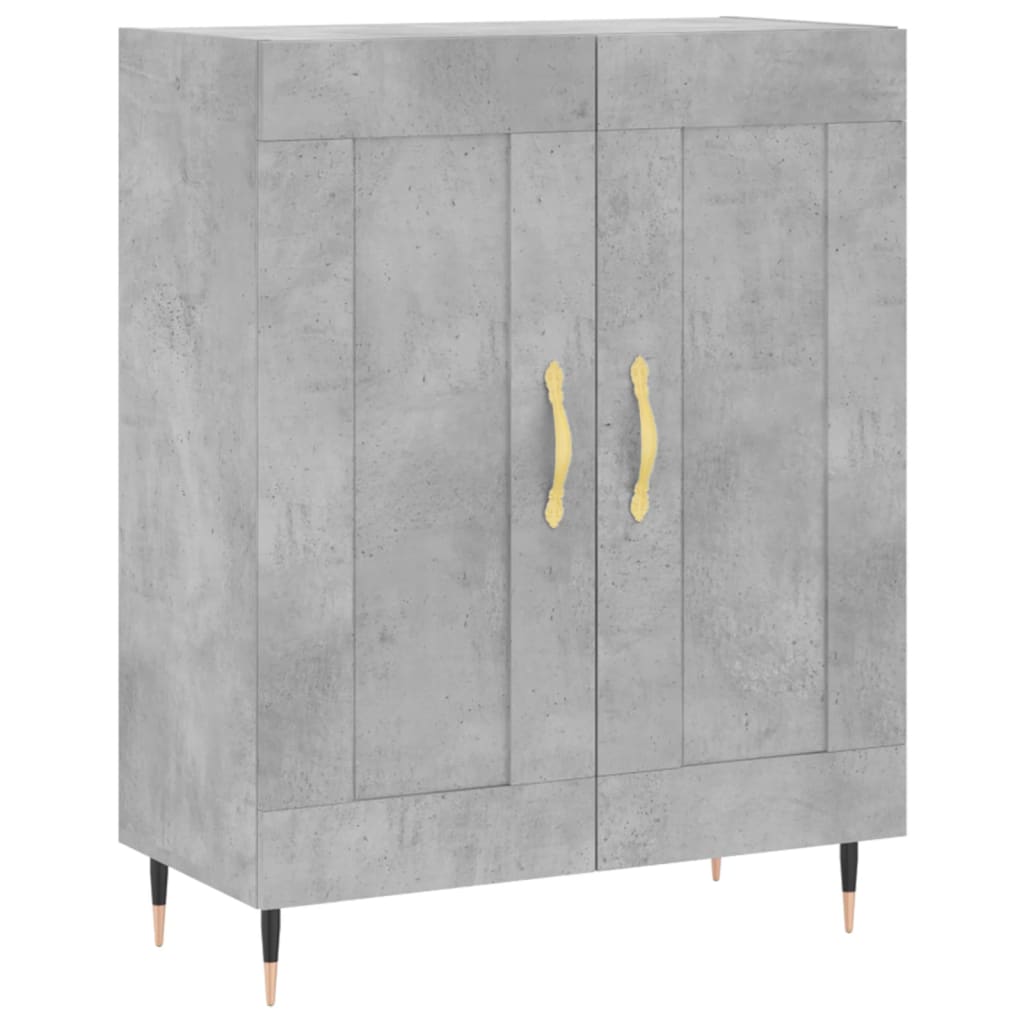 Komoda siva boja betona 69,5x34x90 cm od konstruiranog drva
