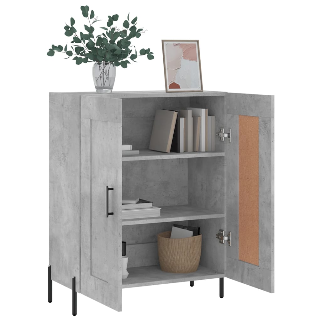 Komoda siva boja betona 69,5x34x90 cm od konstruiranog drva