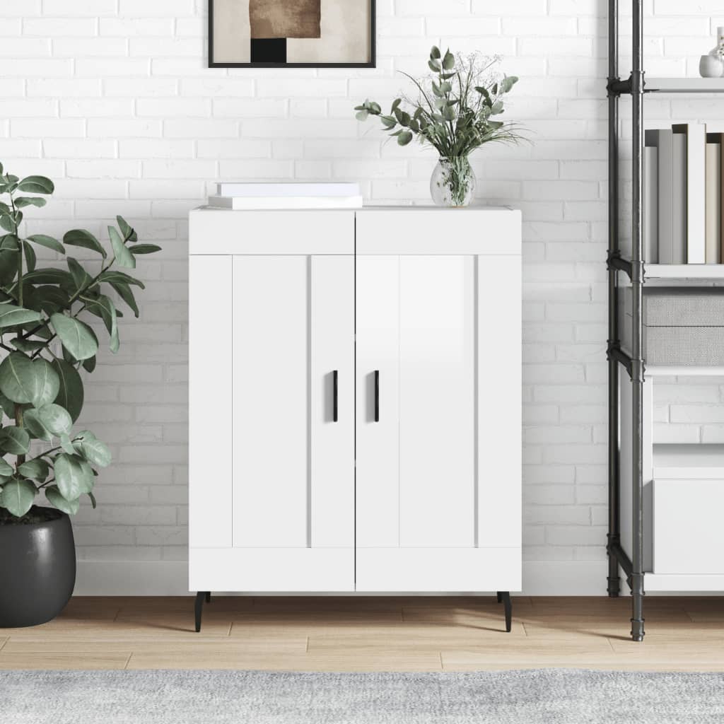 Komoda sjajna bijela 69,5x34x90 cm od konstruiranog drva
