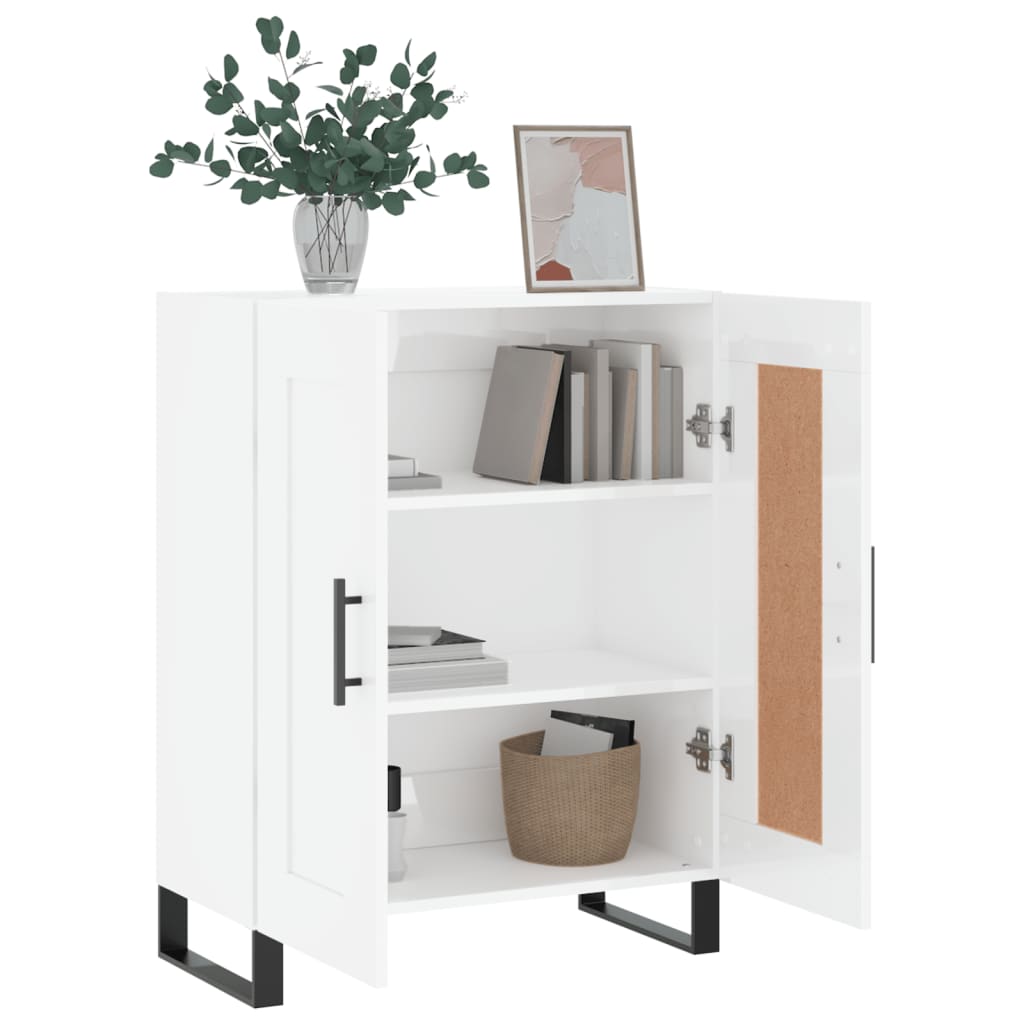 Komoda sjajna bijela 69,5x34x90 cm od konstruiranog drva