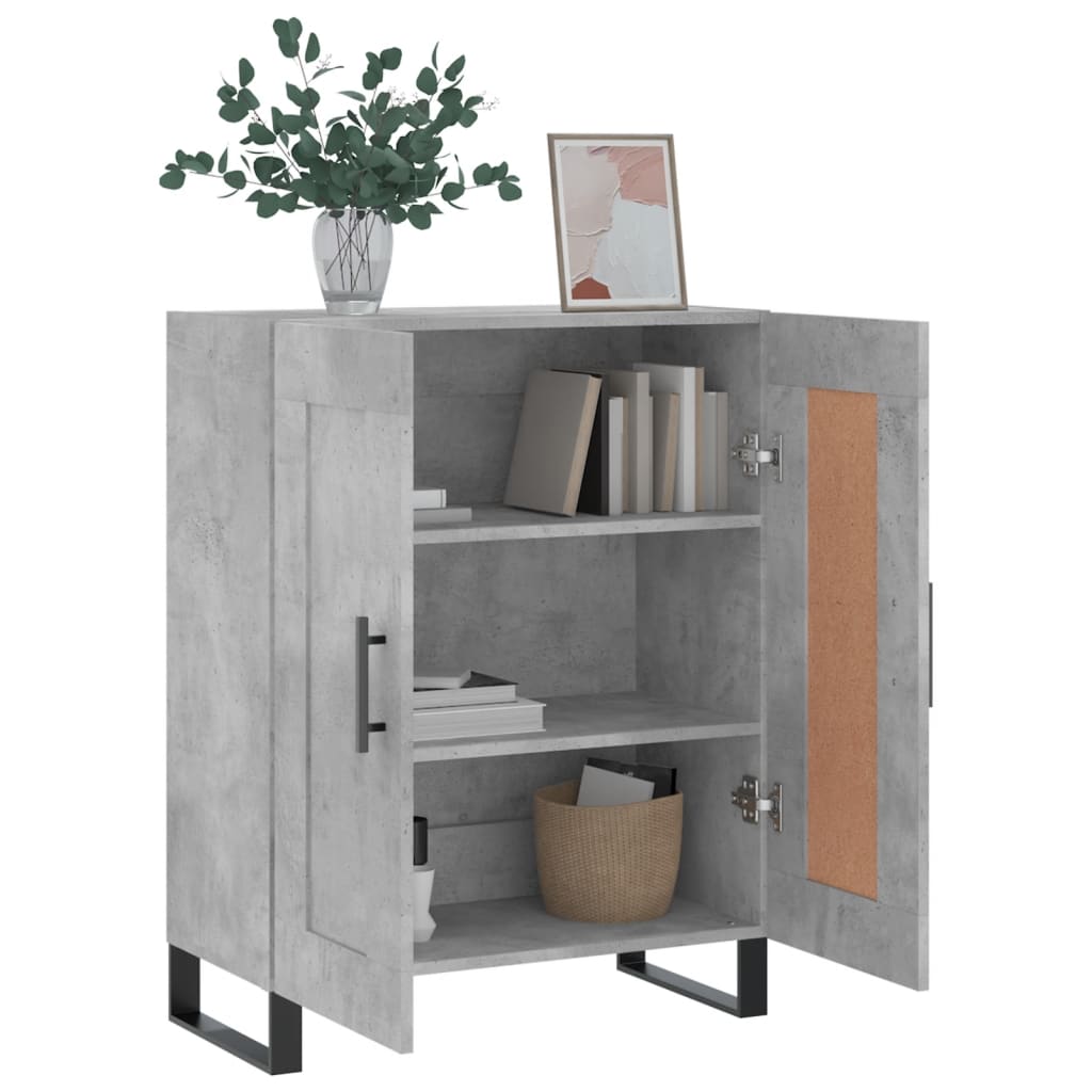Komoda siva boja betona 69,5x34x90 cm od konstruiranog drva
