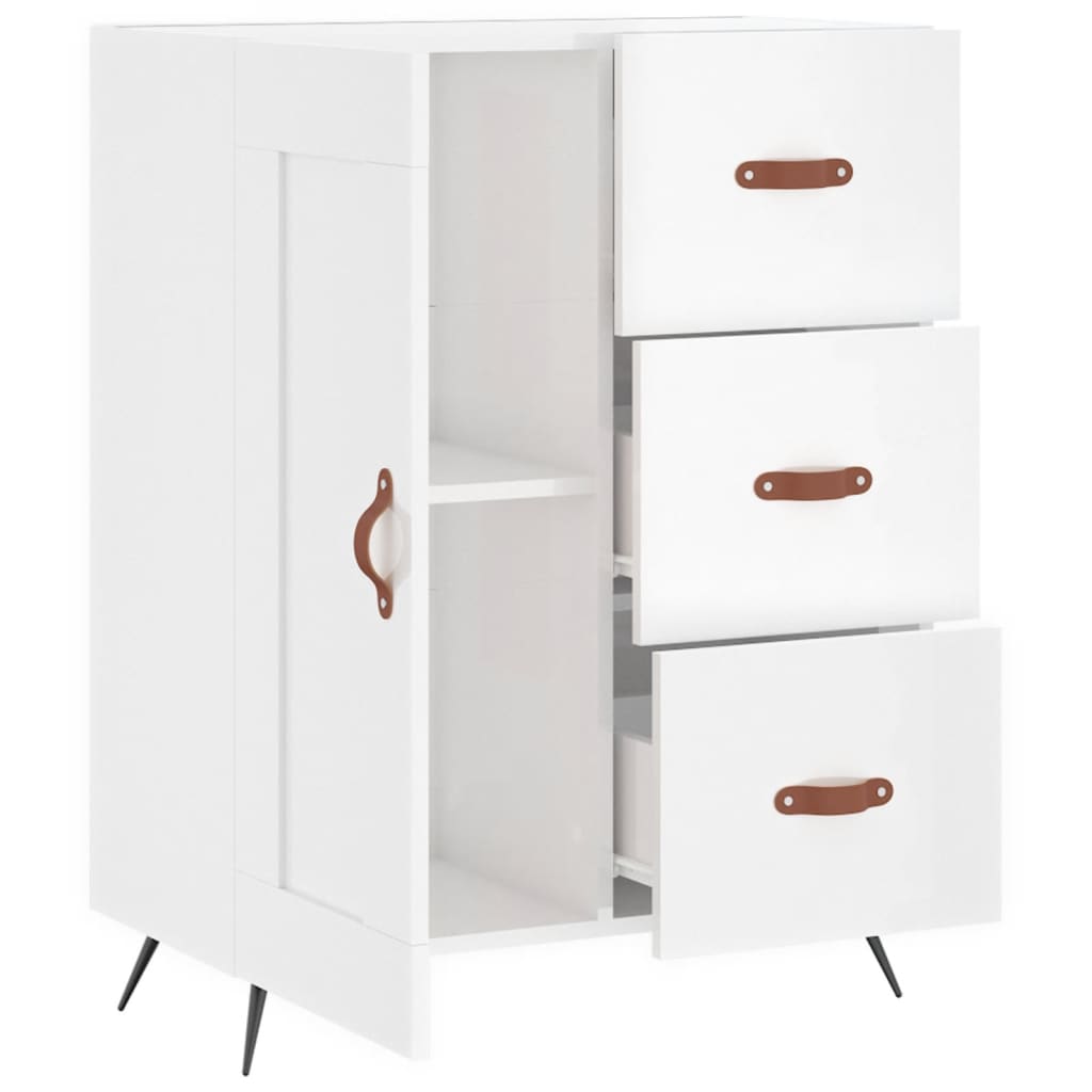 Komoda sjajna bijela 69,5x34x90 cm od konstruiranog drva