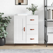 Komoda sjajna bijela 69,5x34x90 cm od konstruiranog drva