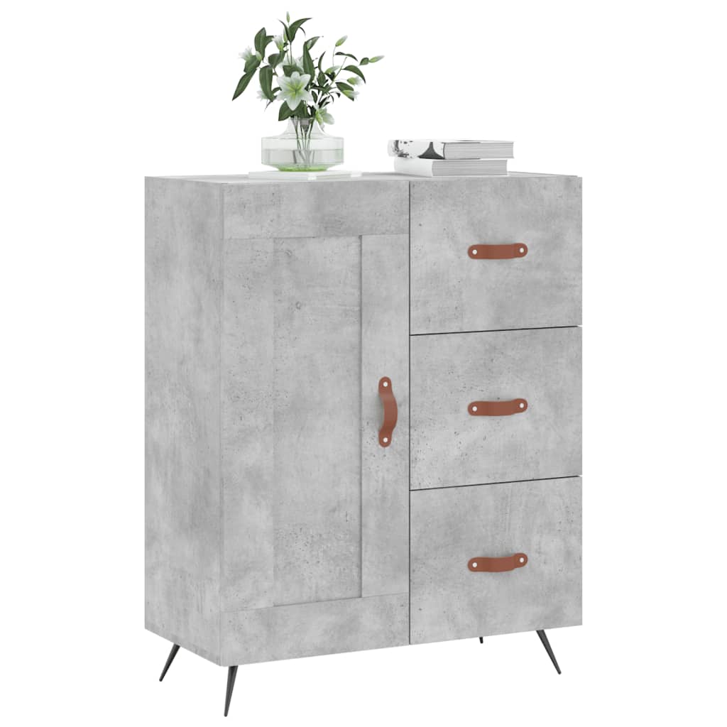 Komoda siva boja betona 69,5x34x90 cm od konstruiranog drva