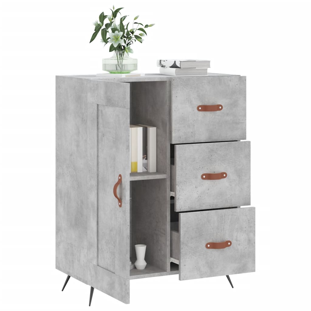 Komoda siva boja betona 69,5x34x90 cm od konstruiranog drva