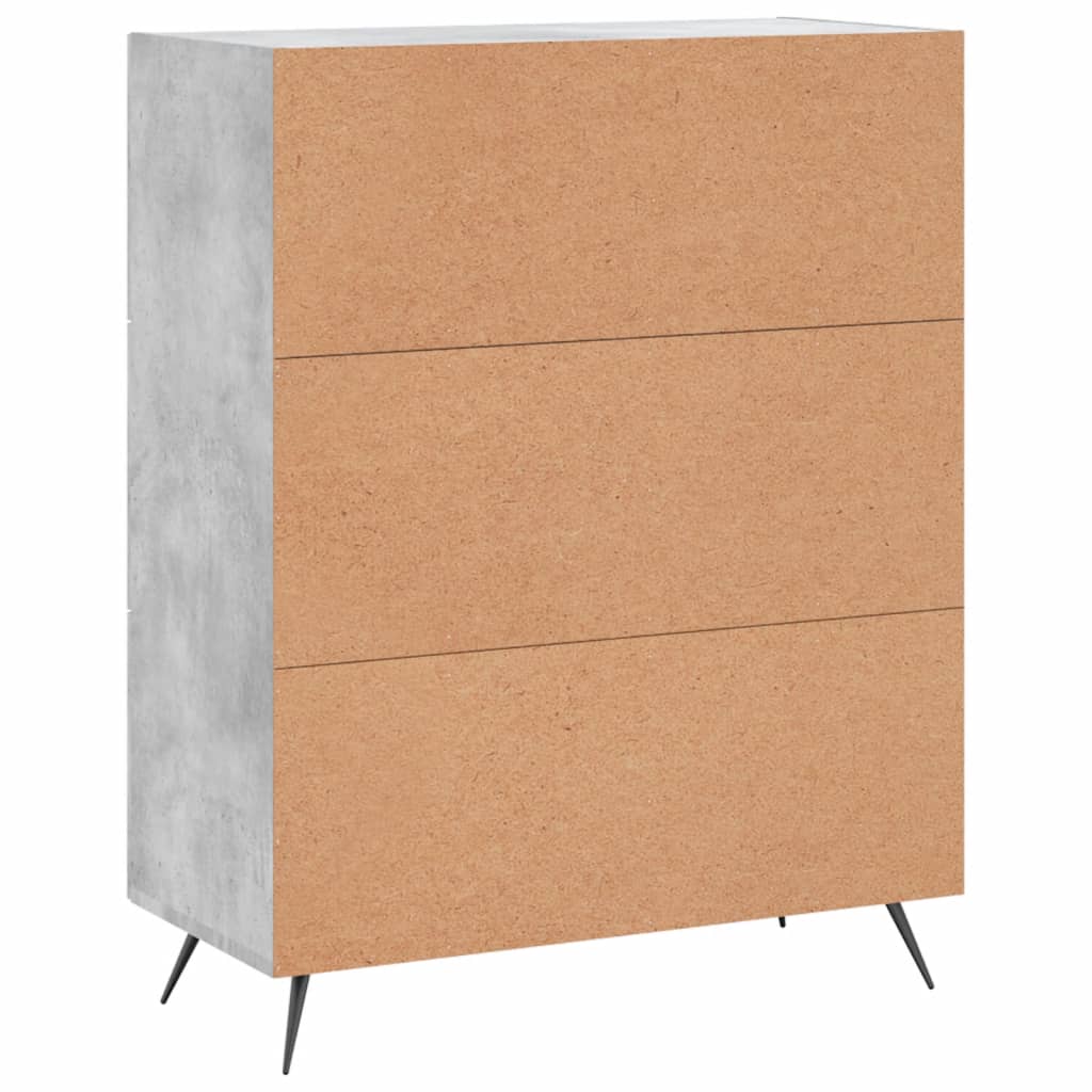 Komoda siva boja betona 69,5x34x90 cm od konstruiranog drva