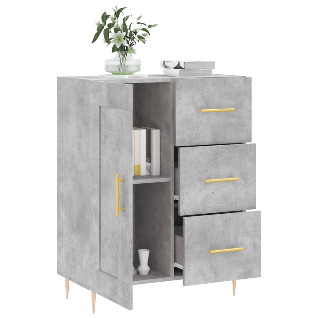 Komoda siva boja betona 69,5x34x90 cm od konstruiranog drva