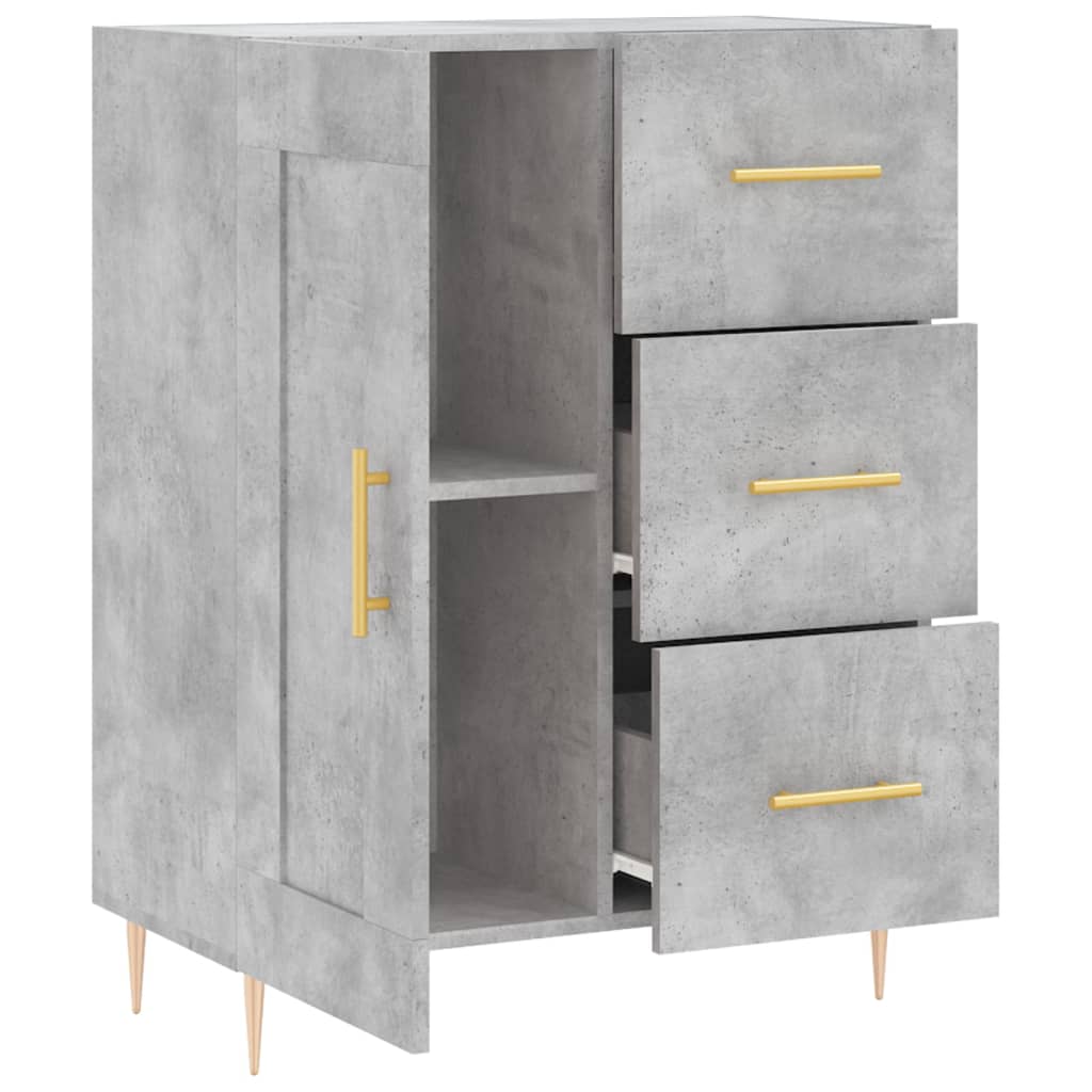 Komoda siva boja betona 69,5x34x90 cm od konstruiranog drva