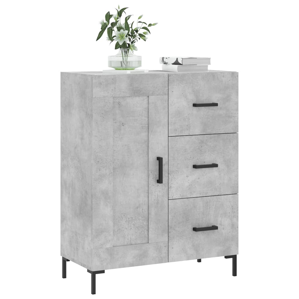Komoda siva boja betona 69,5x34x90 cm od konstruiranog drva