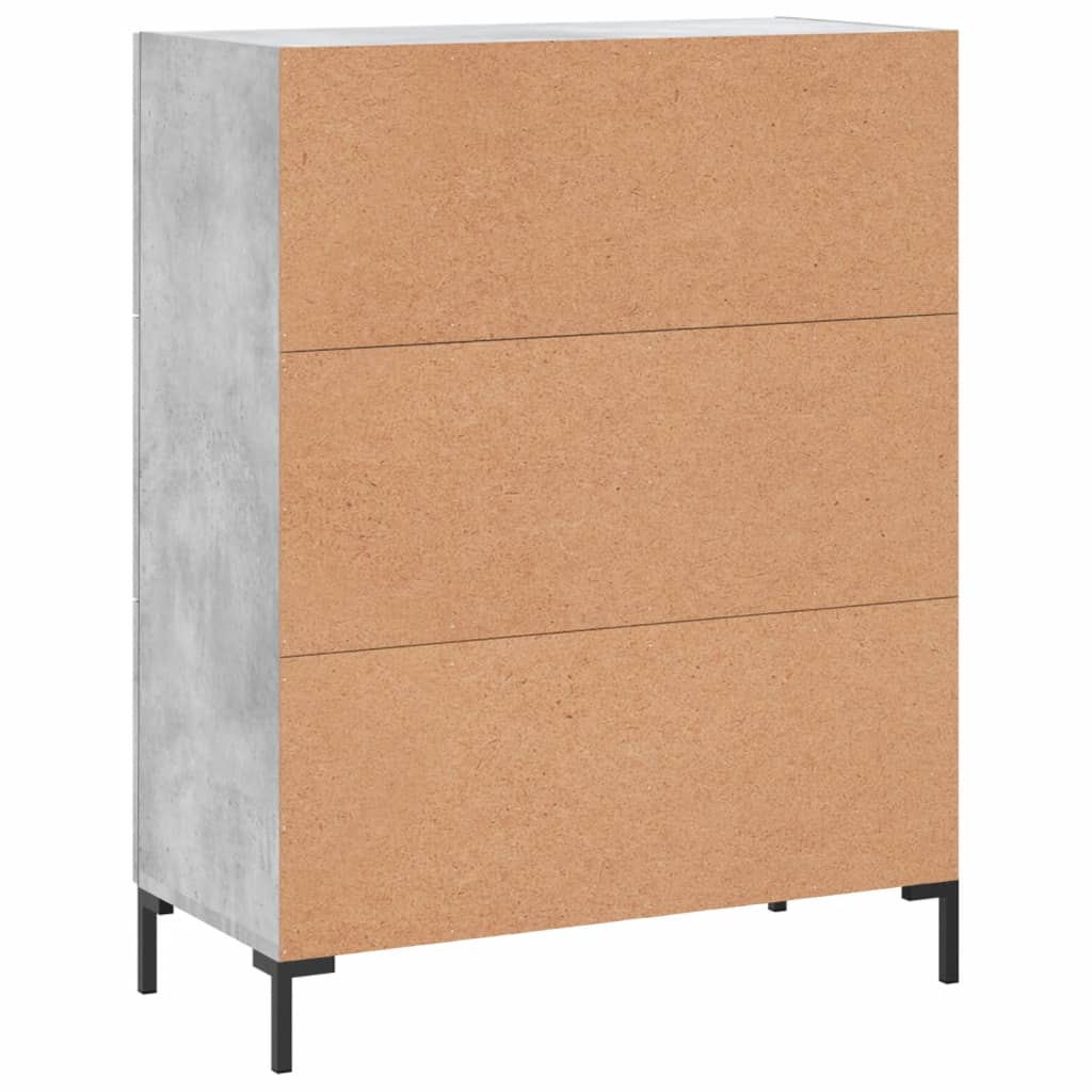 Komoda siva boja betona 69,5x34x90 cm od konstruiranog drva