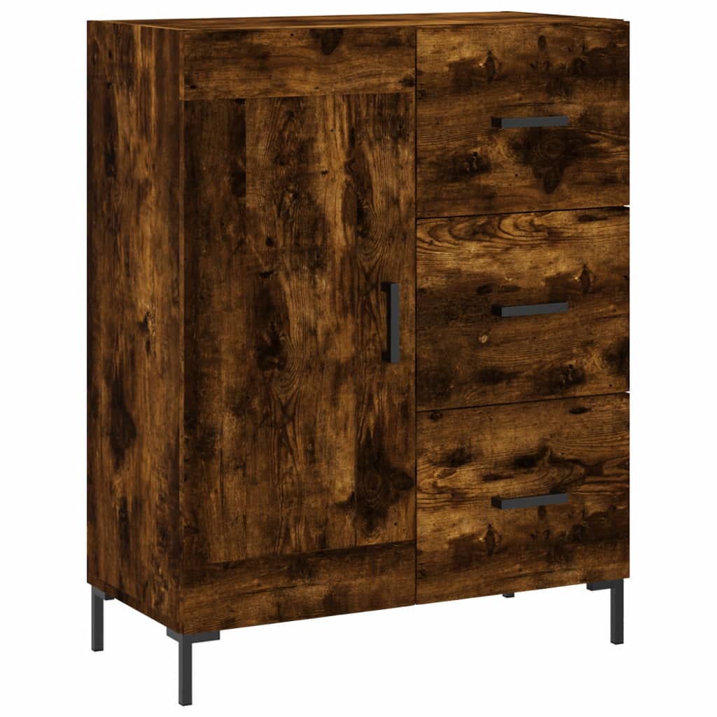 Komoda boja dimljenog hrasta 69,5x34x90 cm konstruirano drvo