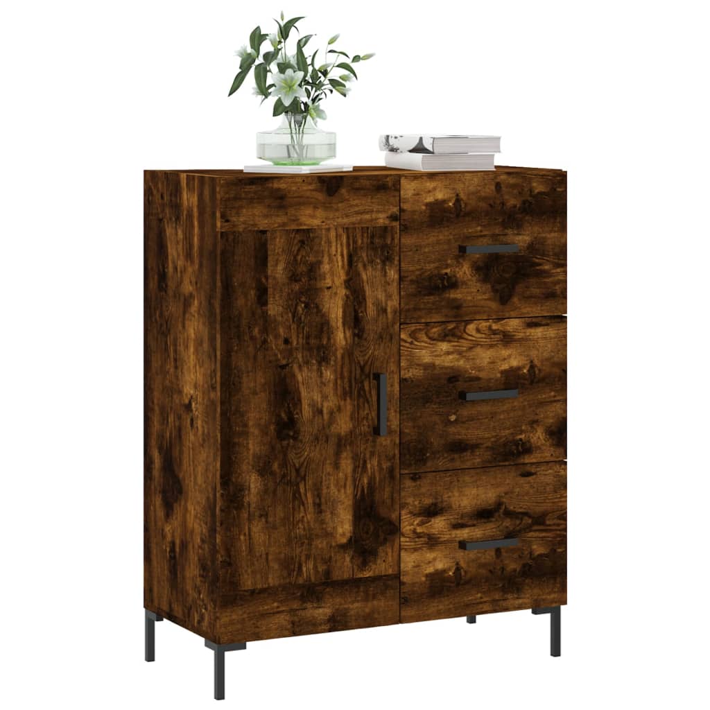 Komoda boja dimljenog hrasta 69,5x34x90 cm konstruirano drvo