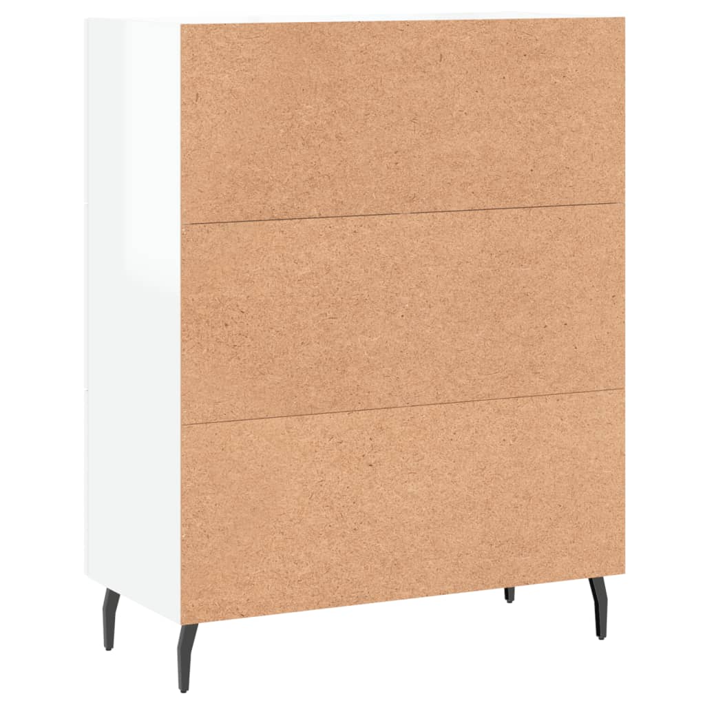 Komoda sjajna bijela 69,5x34x90 cm od konstruiranog drva