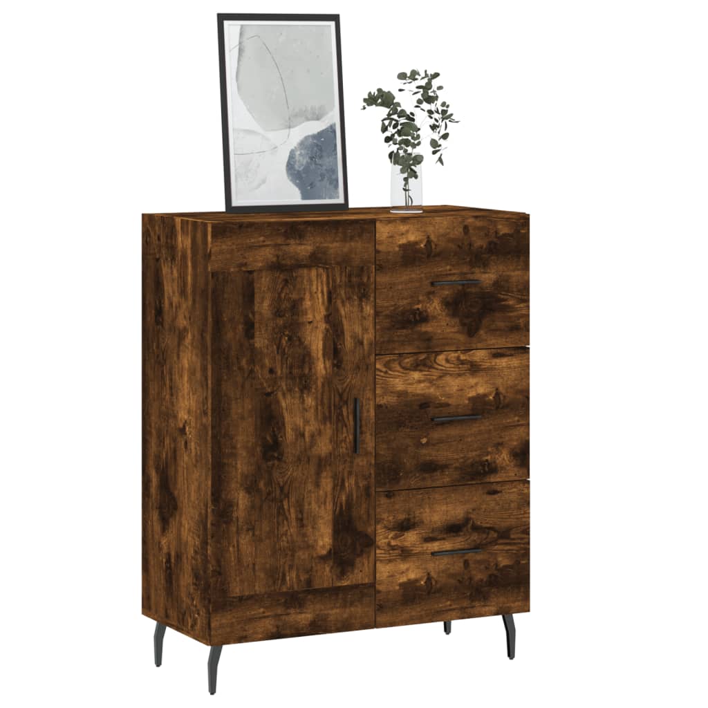 Komoda boja dimljenog hrasta 69,5x34x90 cm konstruirano drvo