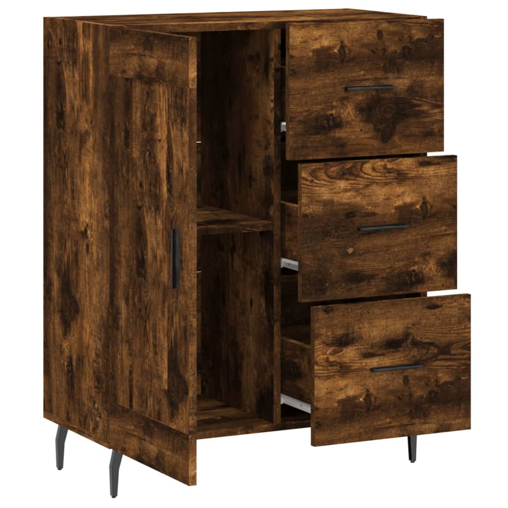Komoda boja dimljenog hrasta 69,5x34x90 cm konstruirano drvo