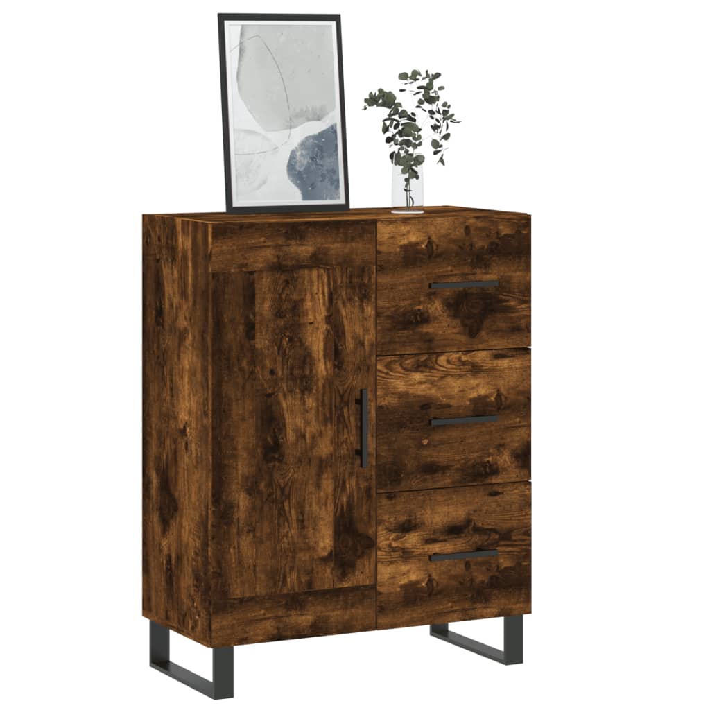 Komoda boja dimljenog hrasta 69,5x34x90 cm konstruirano drvo