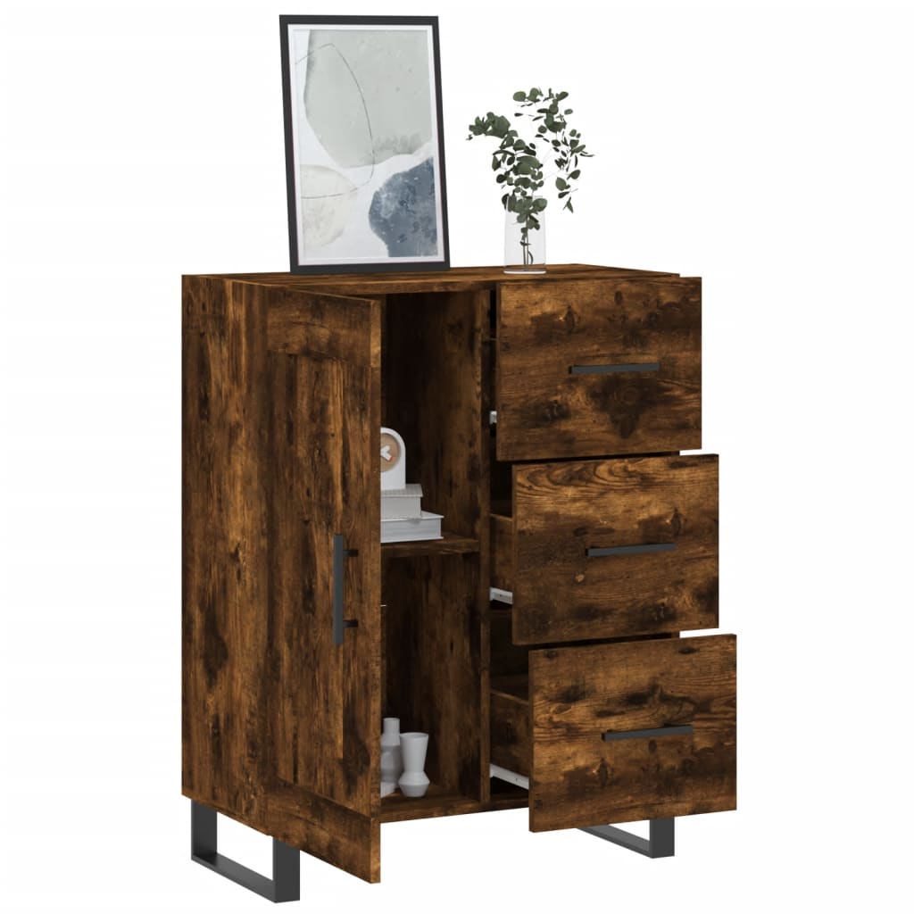 Komoda boja dimljenog hrasta 69,5x34x90 cm konstruirano drvo