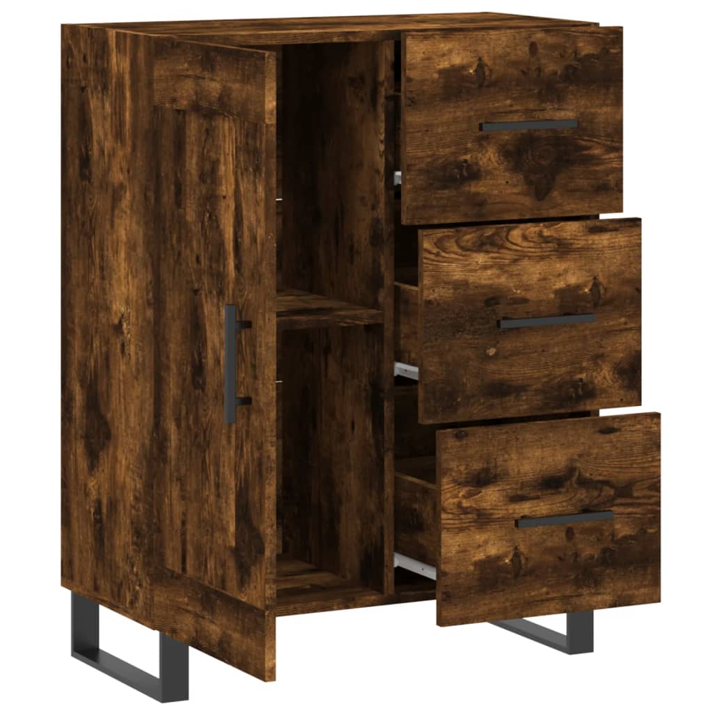 Komoda boja dimljenog hrasta 69,5x34x90 cm konstruirano drvo