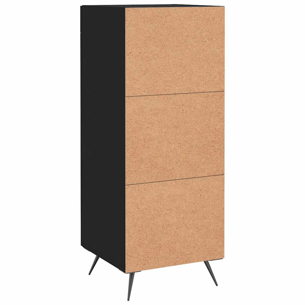 Komoda crna 34,5 x 34 x 90 cm od konstruiranog drva