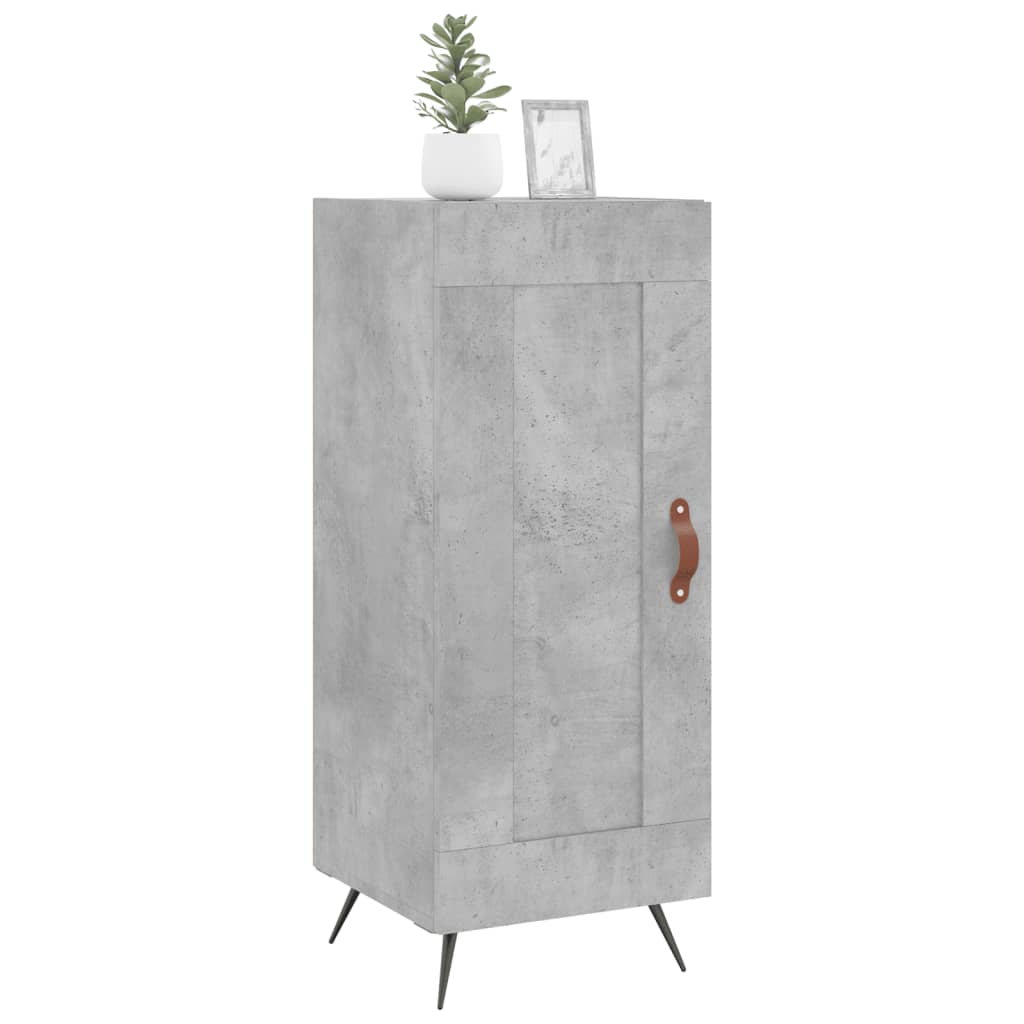 Komoda siva boja betona 34,5x34x90 cm od konstruiranog drva