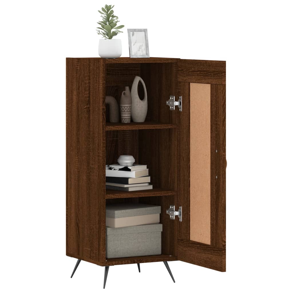 Komoda boja smeđeg hrasta 34,5 x 34 x 90 cm konstruirano drvo
