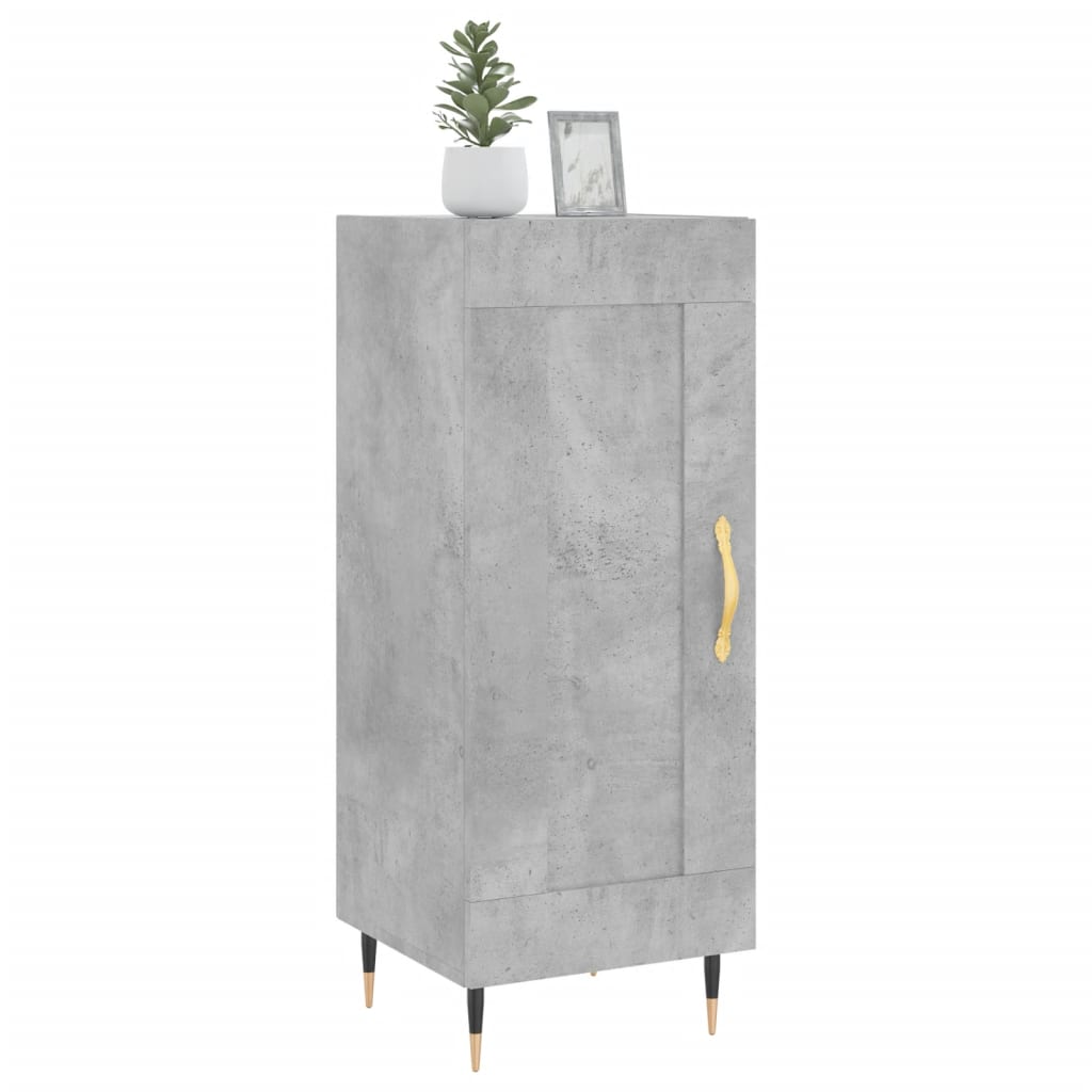 Komoda siva boja betona 34,5x34x90 cm od konstruiranog drva