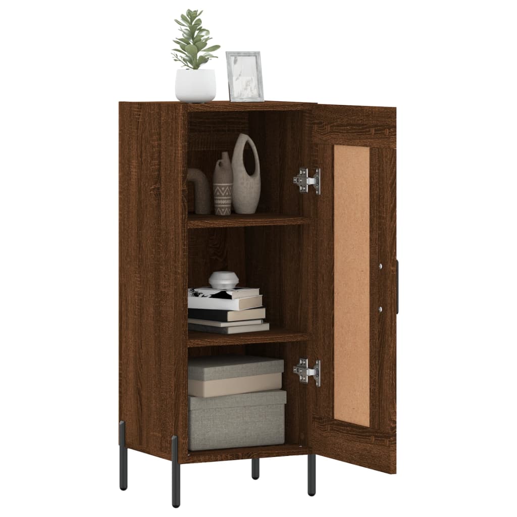 Komoda boja smeđeg hrasta 34,5 x 34 x 90 cm konstruirano drvo
