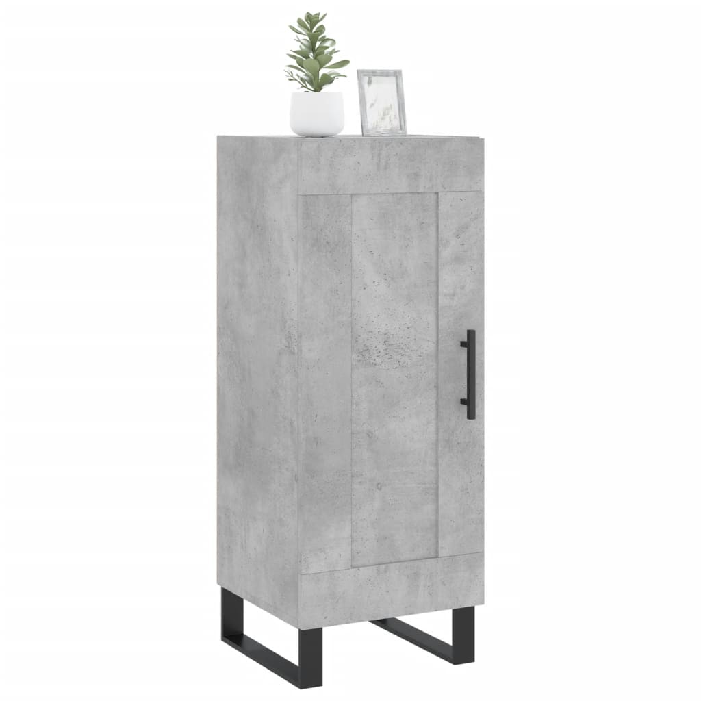Komoda siva boja betona 34,5x34x90 cm od konstruiranog drva