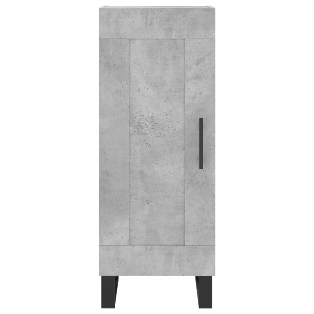 Komoda siva boja betona 34,5x34x90 cm od konstruiranog drva