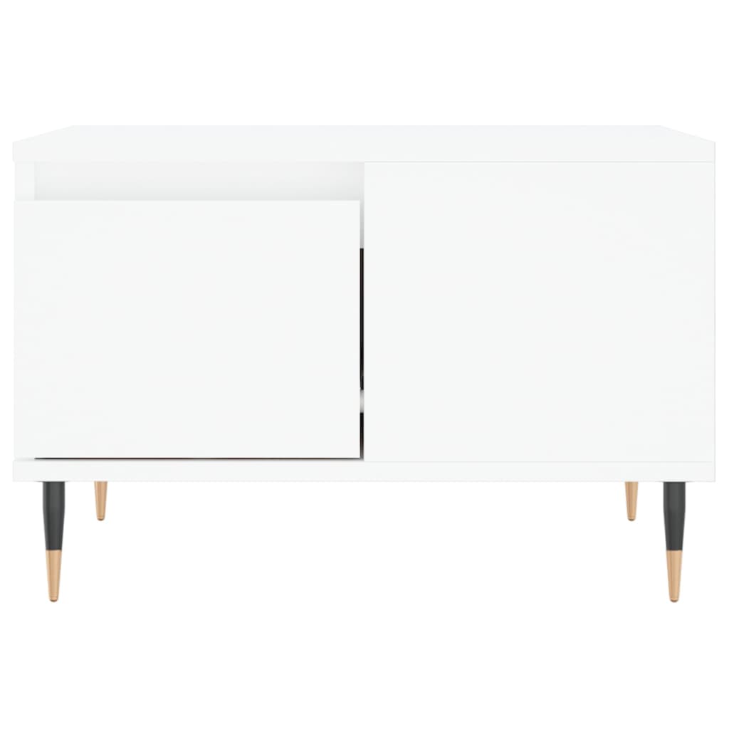 Stolić za kavu bijeli 55 x 55 x 36,5 cm od konstruiranog drva