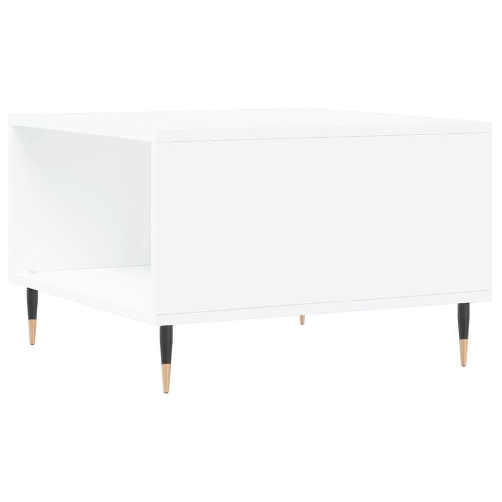 Stolić za kavu bijeli 55 x 55 x 36,5 cm od konstruiranog drva