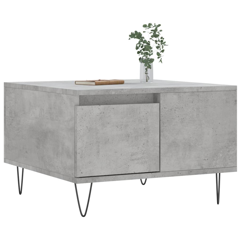 Stolić za kavu boja betona 55x55x36,5 cm konstruirano drvo
