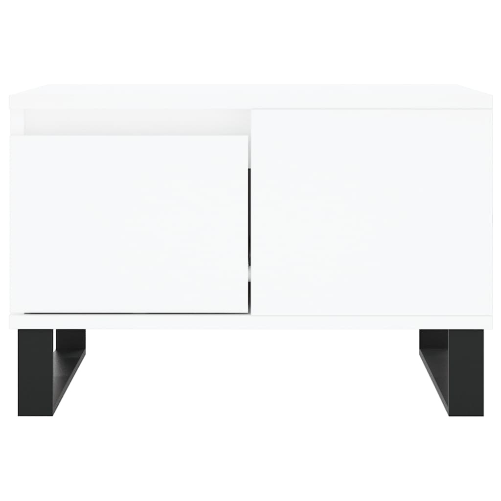 Stolić za kavu bijeli 55 x 55 x 36,5 cm od konstruiranog drva