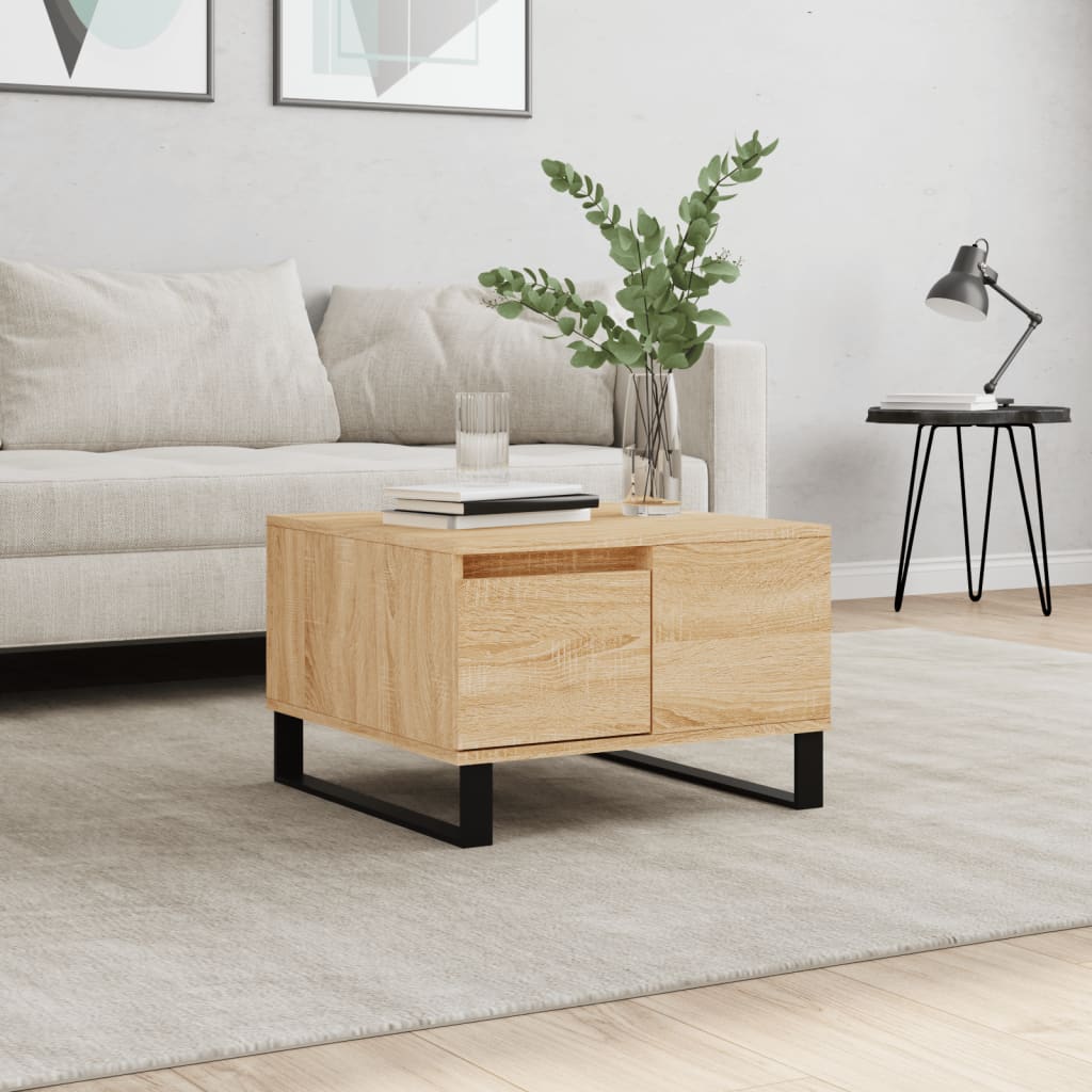 Stolić za kavu boja hrasta 55x55x36,5 cm konstruirano drvo