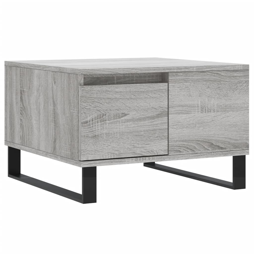 Stolić za kavu siva boja hrasta 55x55x36,5 cm konstruirano drvo