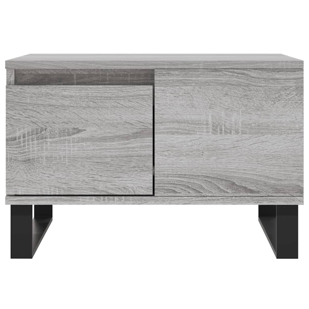 Stolić za kavu siva boja hrasta 55x55x36,5 cm konstruirano drvo