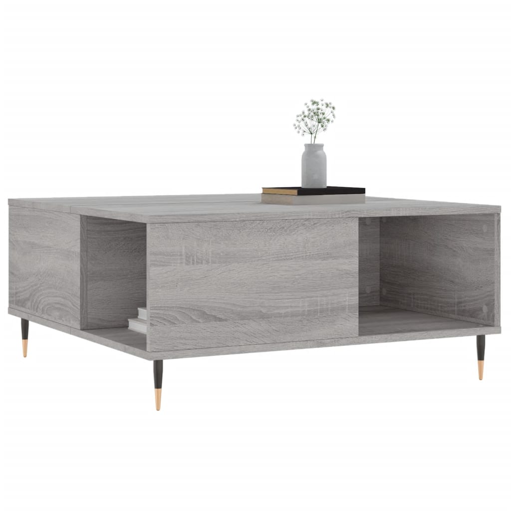 Stolić za kavu boja sivog hrasta 80x80x36,5cm konstruirano drvo