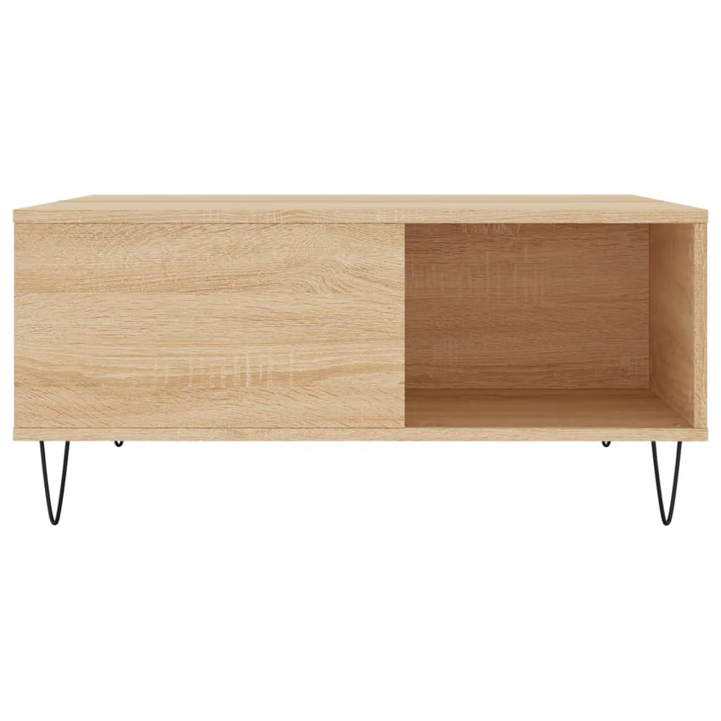 Stolić za kavu boja hrasta 80x80x36,5 cm konstruirano drvo