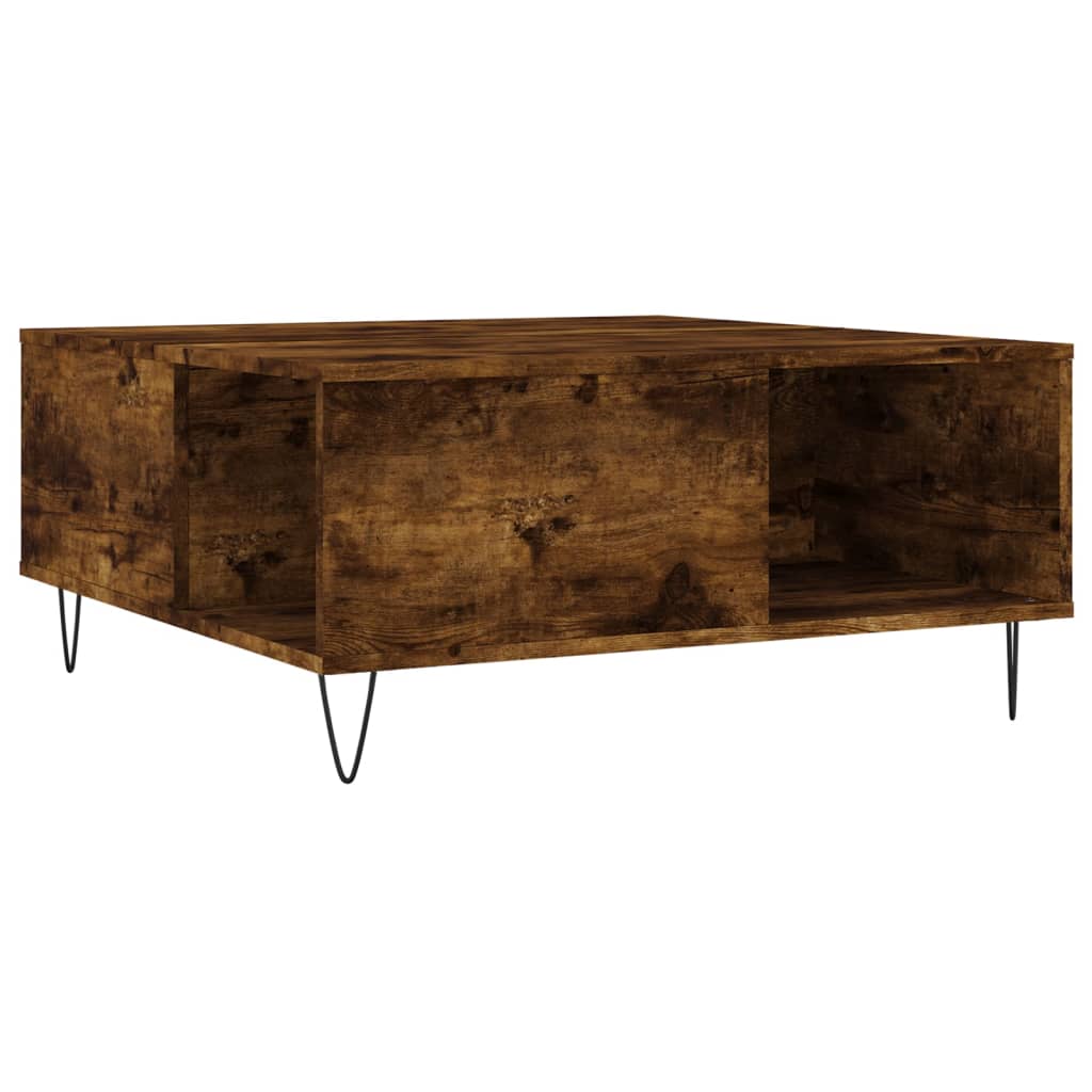 Stolić za kavu boja hrasta 80 x 80 x 36,5 cm konstruirano drvo