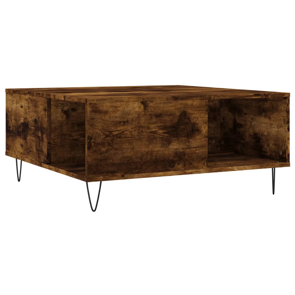 Stolić za kavu boja hrasta 80 x 80 x 36,5 cm konstruirano drvo