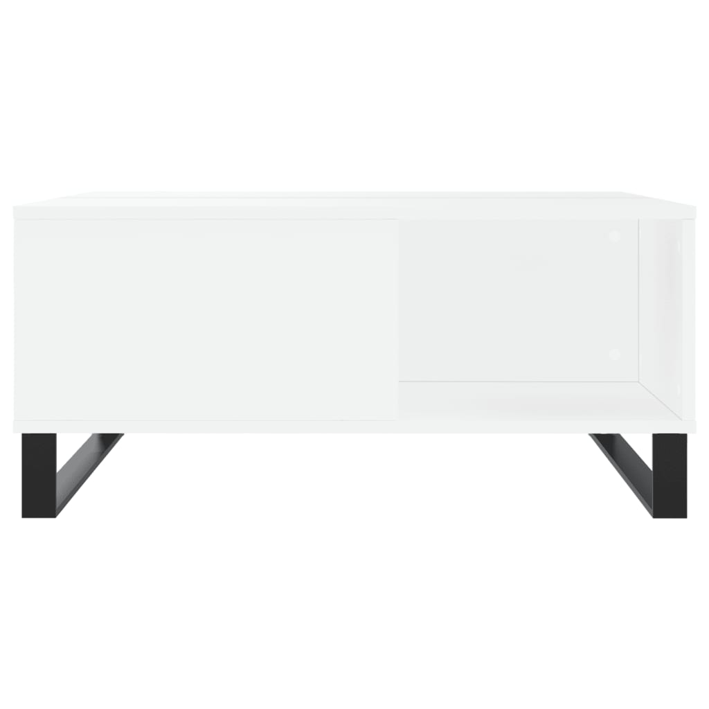 Stolić za kavu bijeli 80 x 80 x 36,5 cm od konstruiranog drva