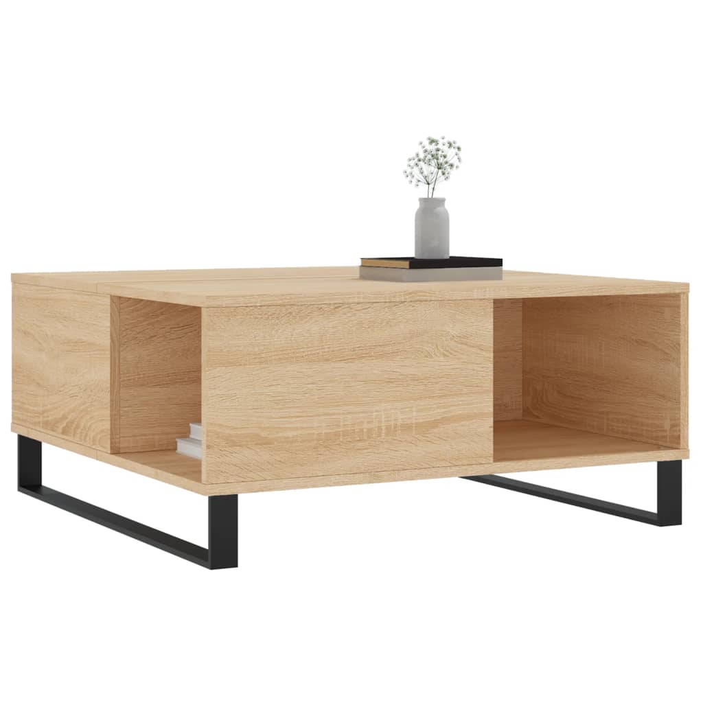 Stolić za kavu boja hrasta 80x80x36,5 cm konstruirano drvo