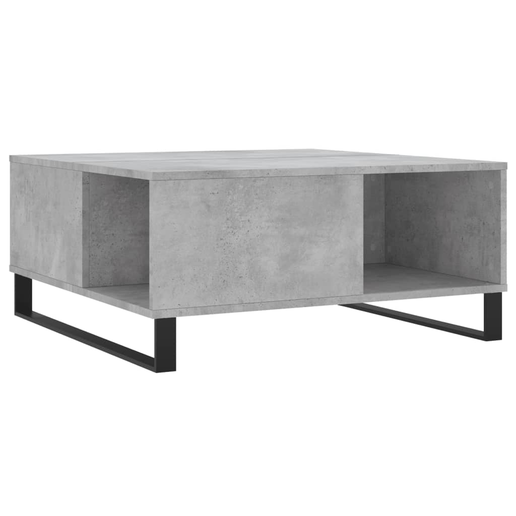 Stolić za kavu boja betona 80 x 80 x 36,5 cm konstruirano drvo