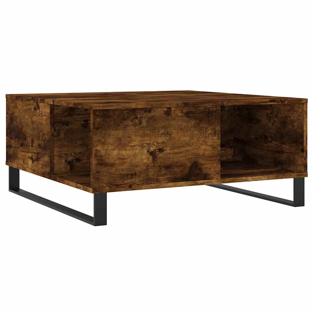 Stolić za kavu boja hrasta 80 x 80 x 36,5 cm konstruirano drvo