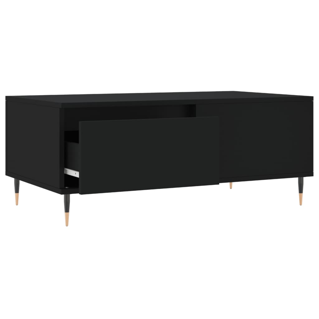 Stolić za kavu crni 90 x 50 x 36,5 cm od konstruiranog drva
