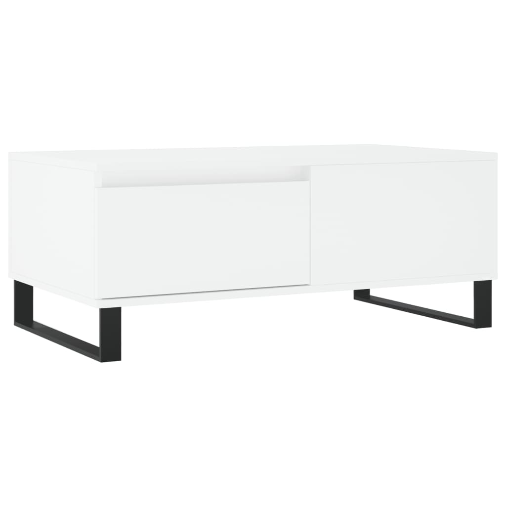 Stolić za kavu bijeli 90 x 50 x 36,5 cm od konstruiranog drva