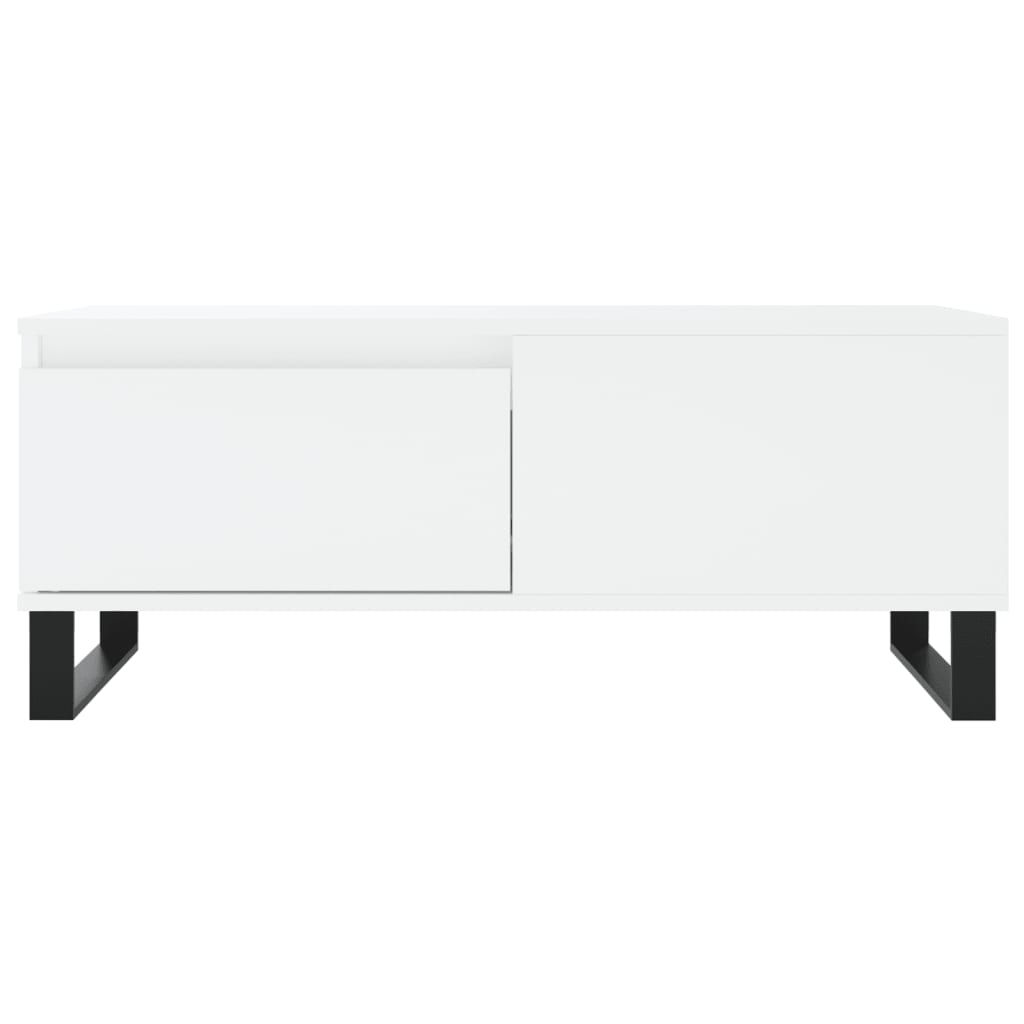 Stolić za kavu bijeli 90 x 50 x 36,5 cm od konstruiranog drva