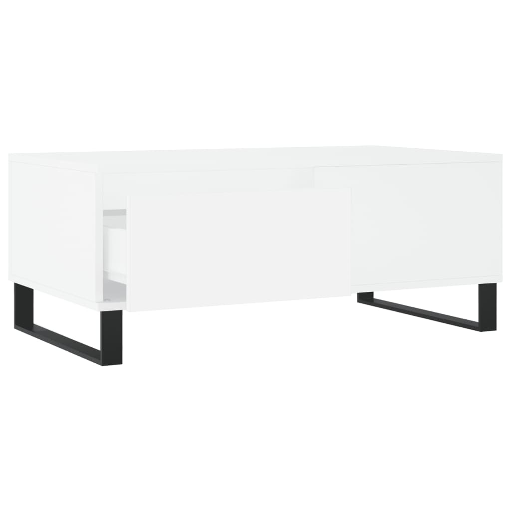 Stolić za kavu bijeli 90 x 50 x 36,5 cm od konstruiranog drva