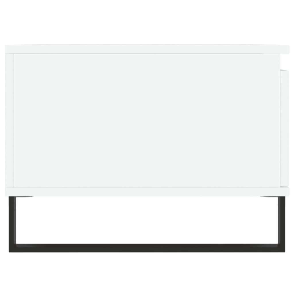 Stolić za kavu bijeli 90 x 50 x 36,5 cm od konstruiranog drva